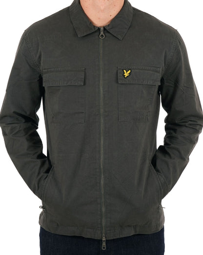 Lyle &amp; Scott Baumwoll-Twill-Overshirt Gunmetal