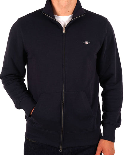 Gant Shield Full Zip Sweatshirt Marineblau