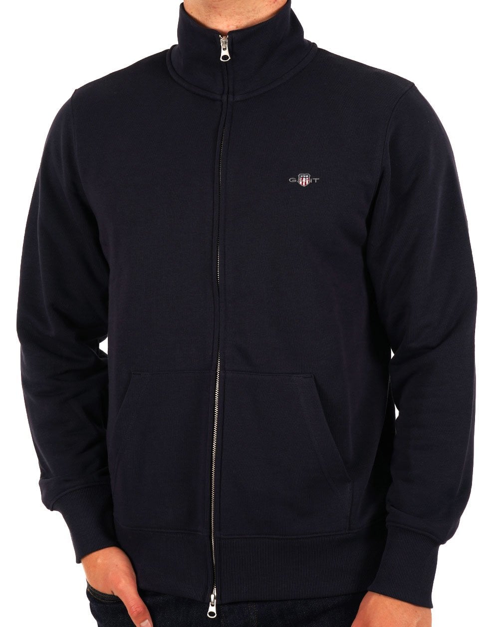 Gant Shield Full Zip Sweatshirt Marineblau