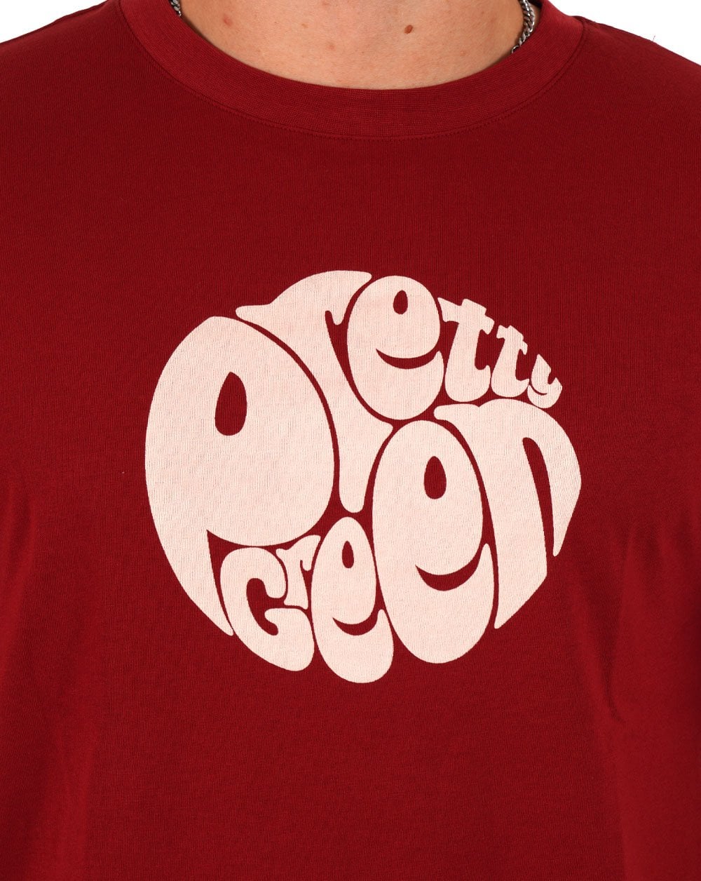 Pretty Green Gillespie Logo T-Shirt Dunkelrot