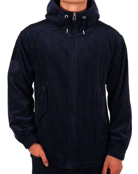 Pretty Green Pretty Green Acquiesce Cord-Kapuzenjacke Marineblau