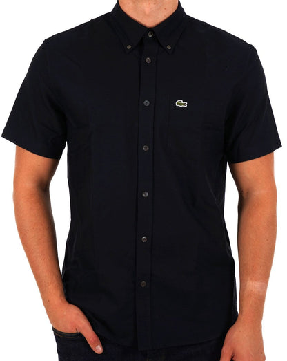Lacoste Oxford Kurzarmhemd Marineblau
