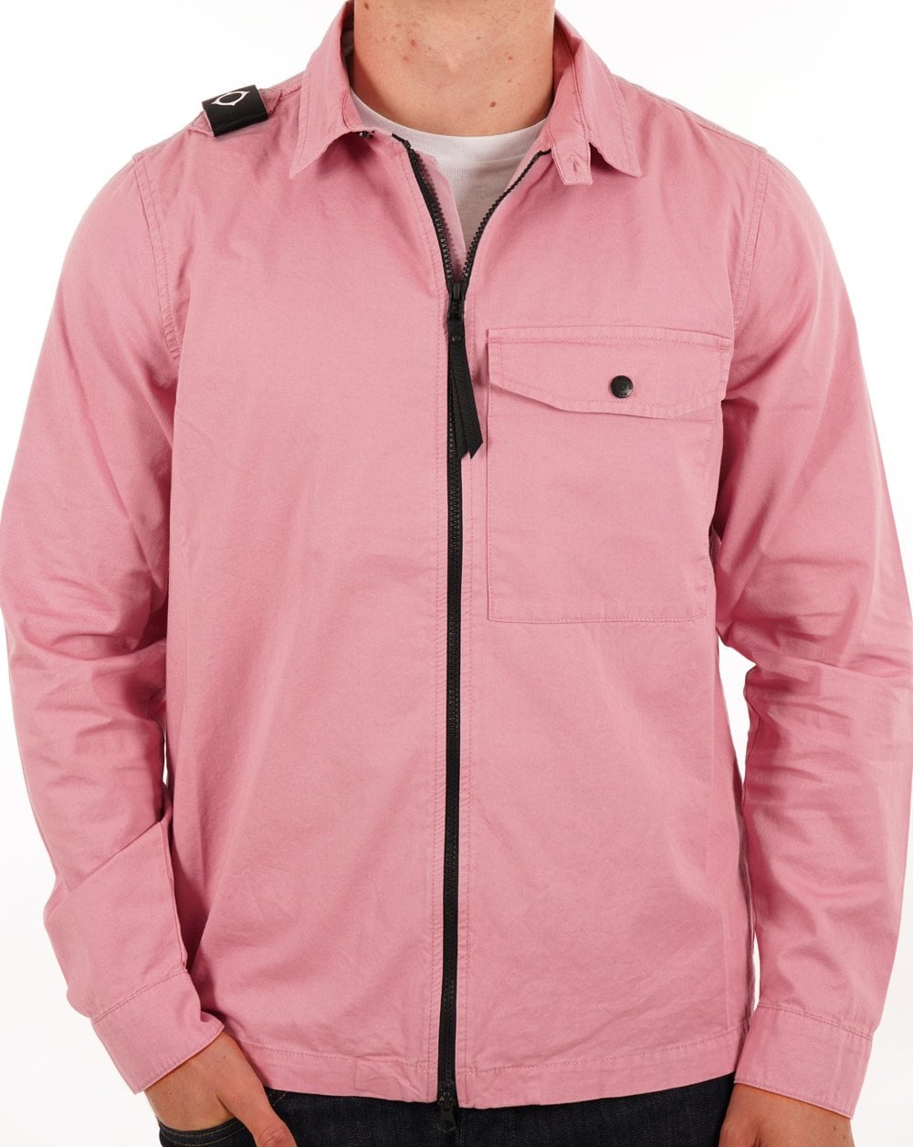 Ma.strum Pd Full Zip Overshirt Dunkelrosa