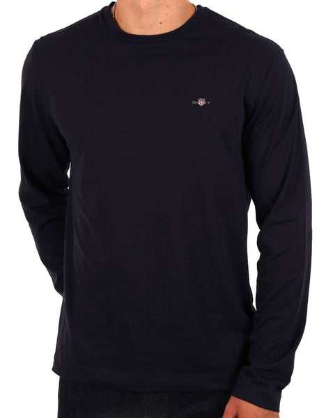Gant Shield Long Sleeve T-shirt Navy Blue