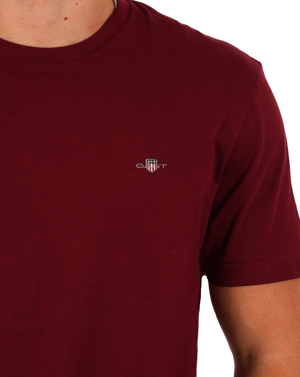 Gant Shield Crew T-Shirt Dunkelrot