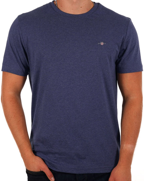 Gant Shield Crew T-shirt Blue Melange