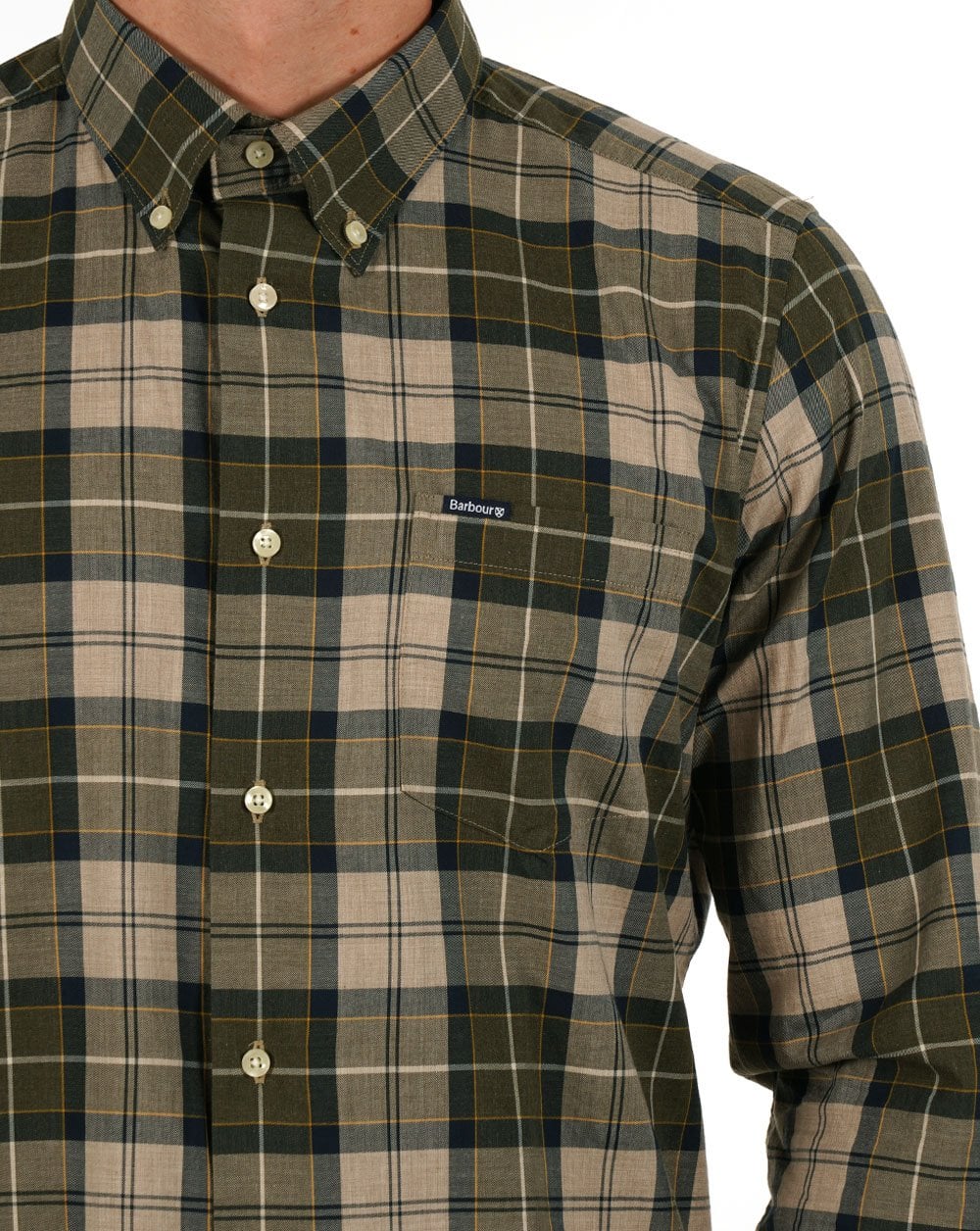 Barbour Wetherham Tailored Hemd Waldgrün