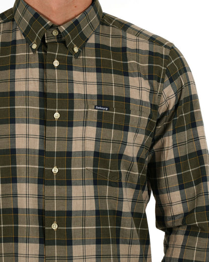 Barbour Wetherham Tailored Hemd Waldgrün
