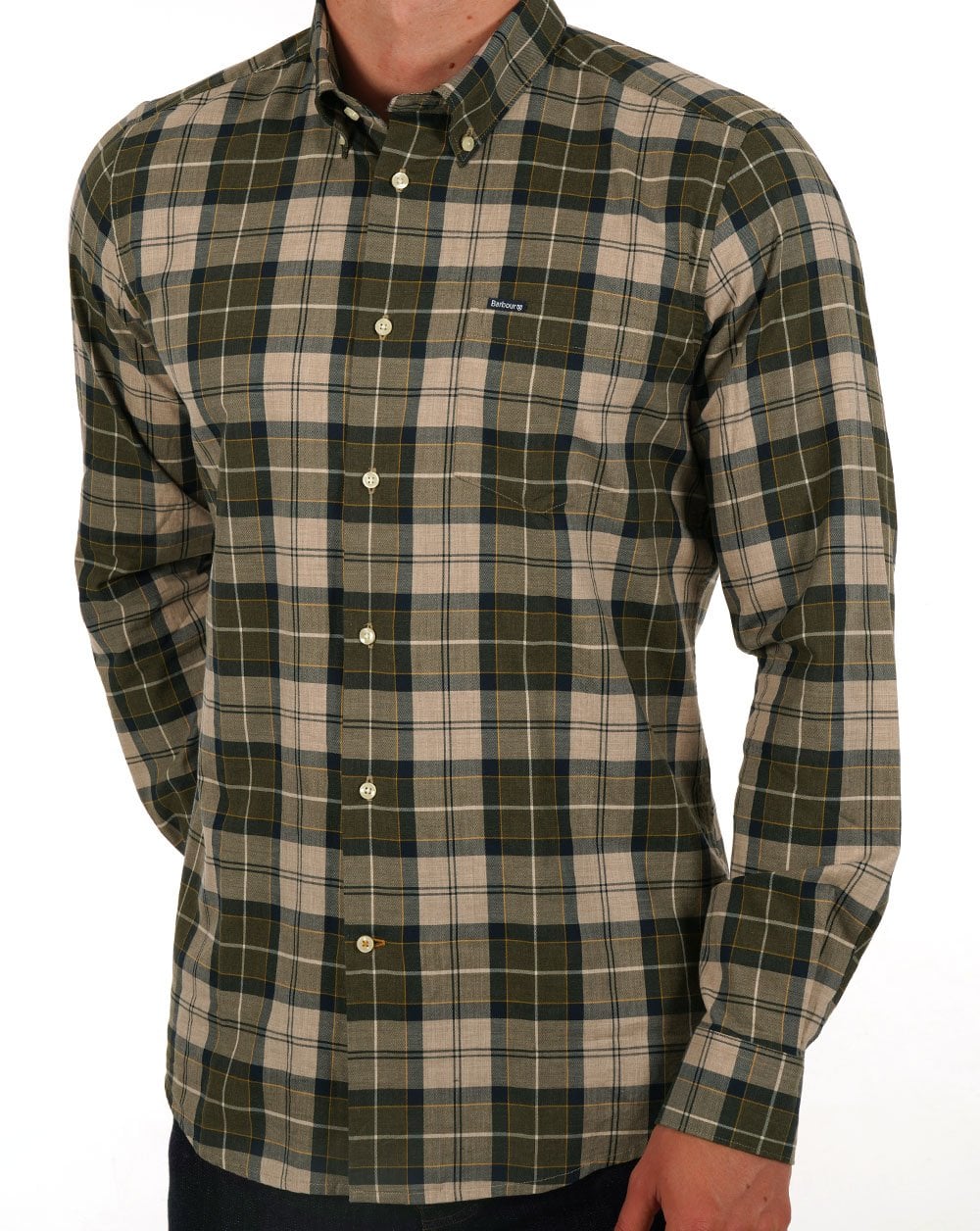 Barbour Wetherham Tailored Hemd Waldgrün