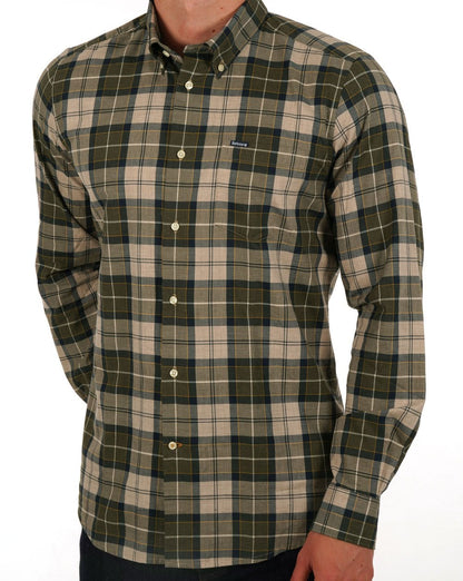 Barbour Wetherham Tailored Hemd Waldgrün