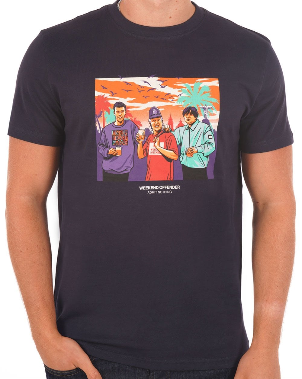 Weekend Offender Ronnie T-Shirt Marineblau