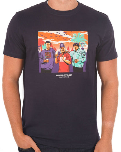Weekend Offender Ronnie T-Shirt Marineblau