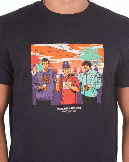 Weekend Offender Ronnie T-Shirt Marineblau
