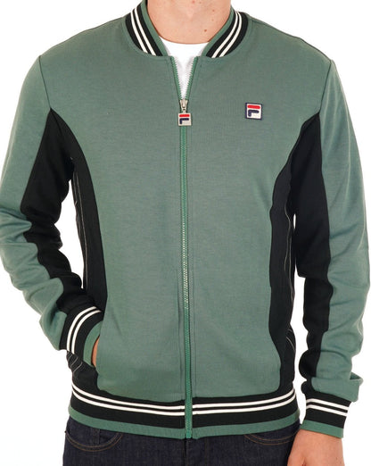 Fila Vintage Mk1 Settanta Trainingsjacke Dark Forest/Schwarz