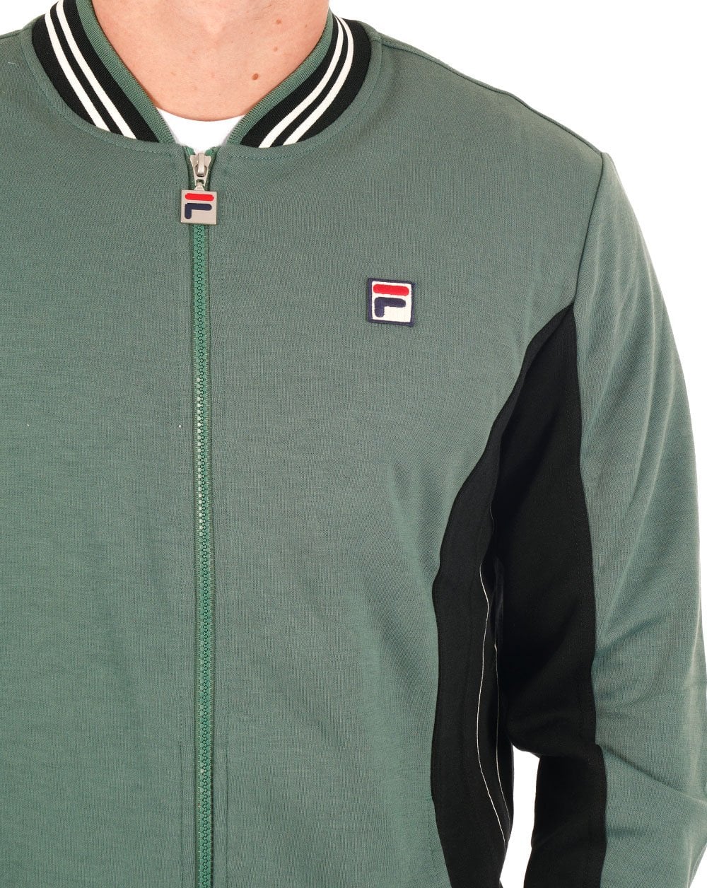 Fila Vintage Mk1 Settanta Trainingsjacke Dark Forest/Schwarz