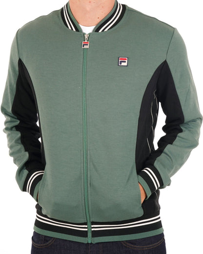 Fila Vintage Mk1 Settanta Trainingsjacke Dark Forest/Schwarz