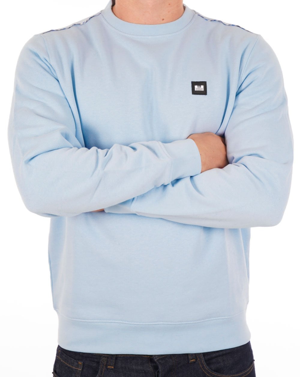 Weekend Offender Sweatshirt Sky – Karo-Detail
