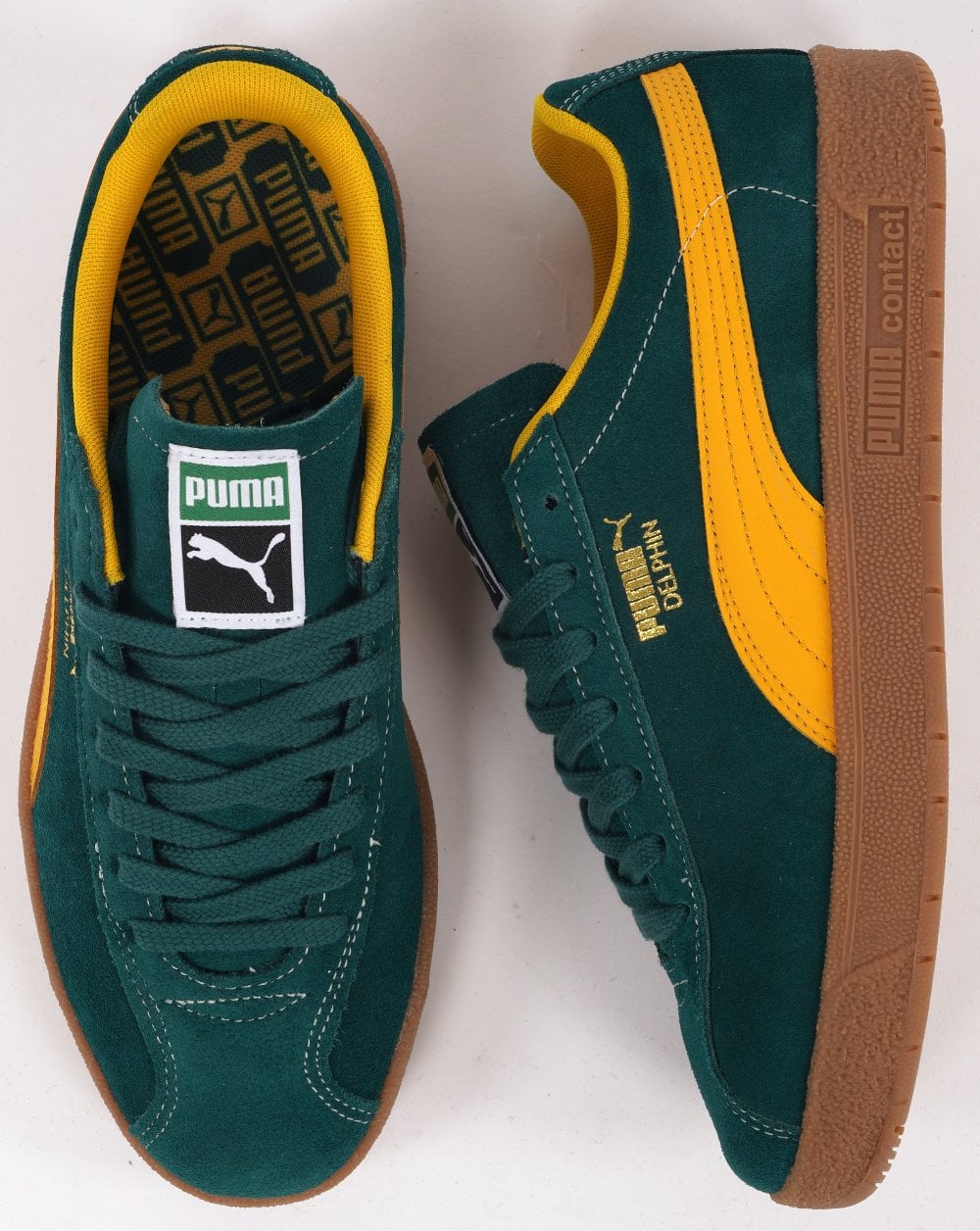 Puma Delphin Trainer Dunkelgrün/Gelb