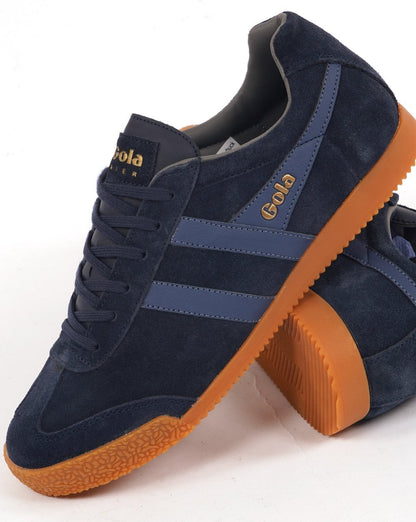 Gola Harrier Wildleder-Sneaker Marineblau/Mondlicht/Aschgrau