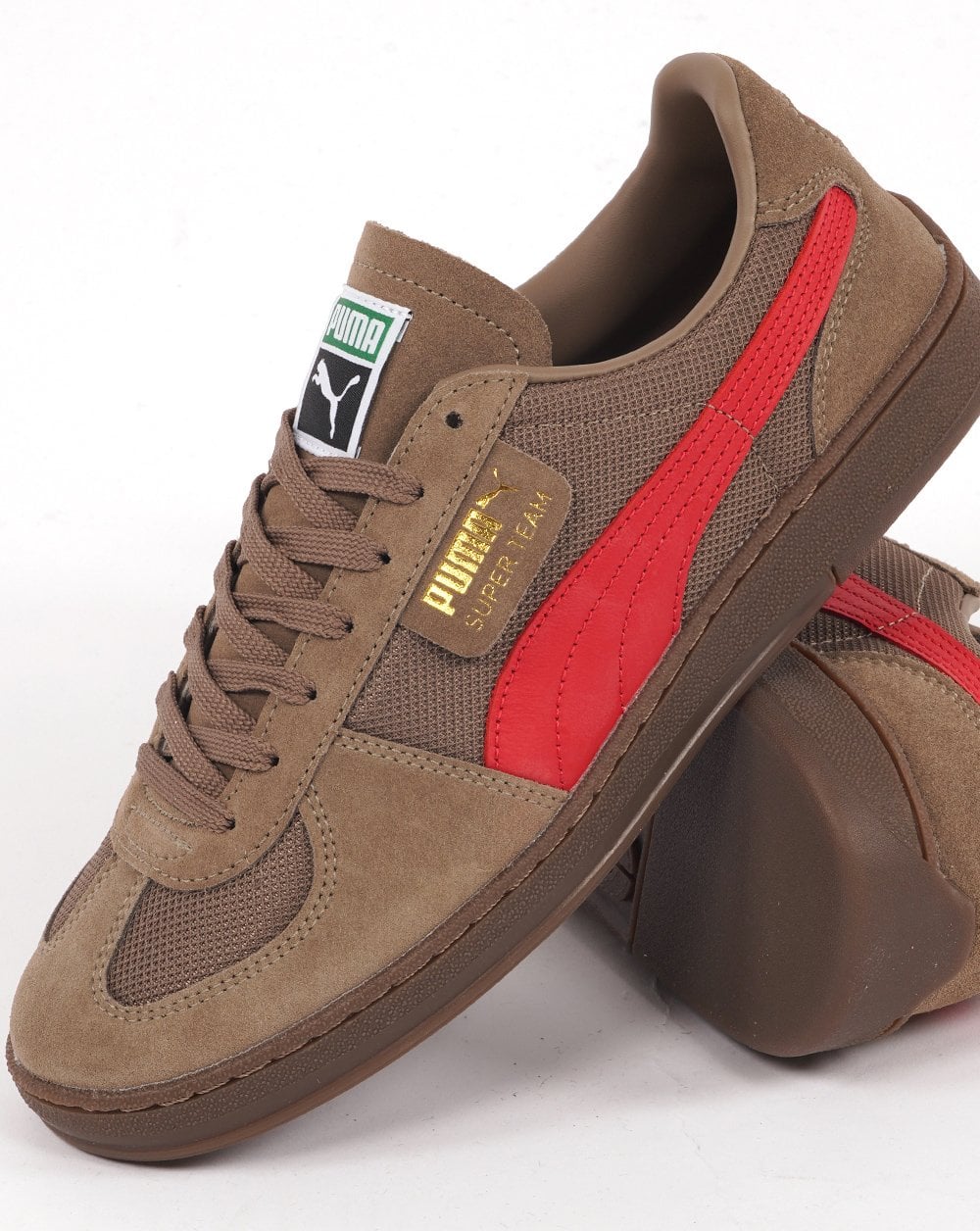Puma Super Team OG Trainer Taupe/Rot