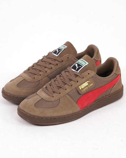 Puma Super Team OG Trainer Taupe/Rot