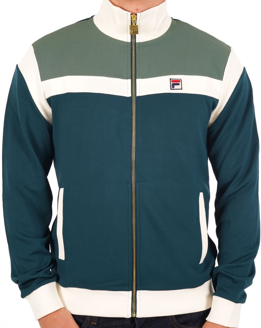 Fila Vintage Cruz Trainingsjacke Grün Gardenia