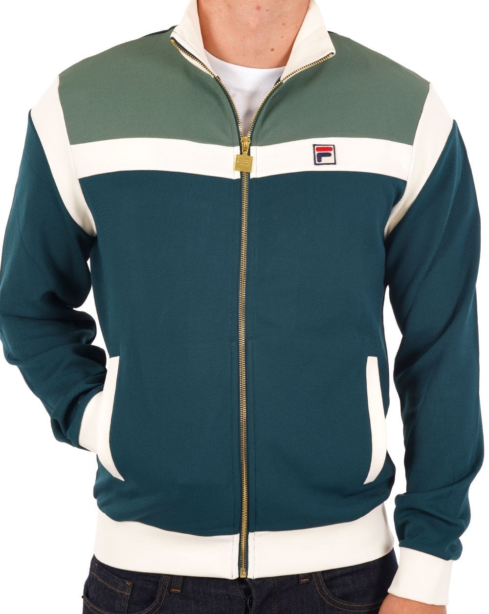 Fila Vintage Cruz Trainingsjacke Grün Gardenia