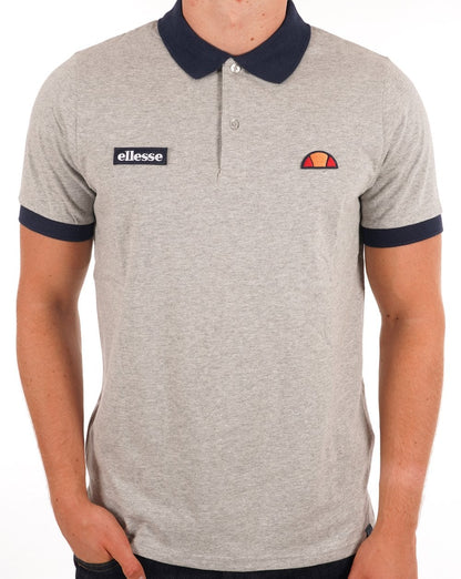 Ellesse Lessepsia Poloshirt Graumeliert/Marineblau