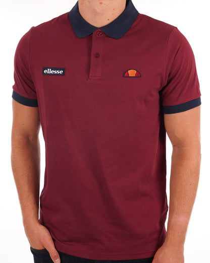 Ellesse Lessepsia Poloshirt Burgund/Marineblau