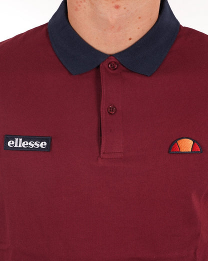 Ellesse Lessepsia Poloshirt Burgund/Marineblau