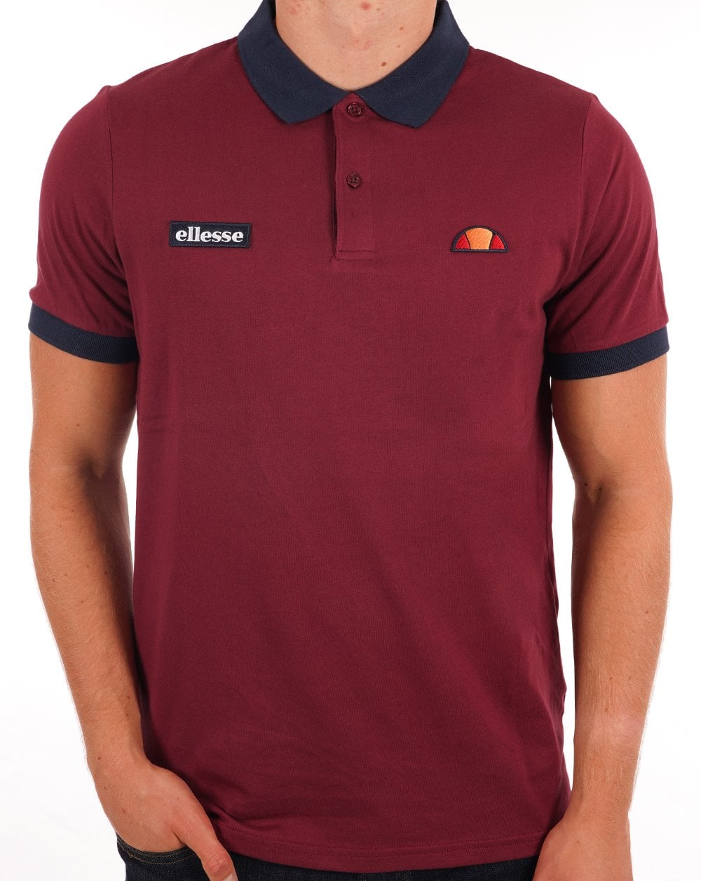 Ellesse Lessepsia Poloshirt Burgund/Marineblau