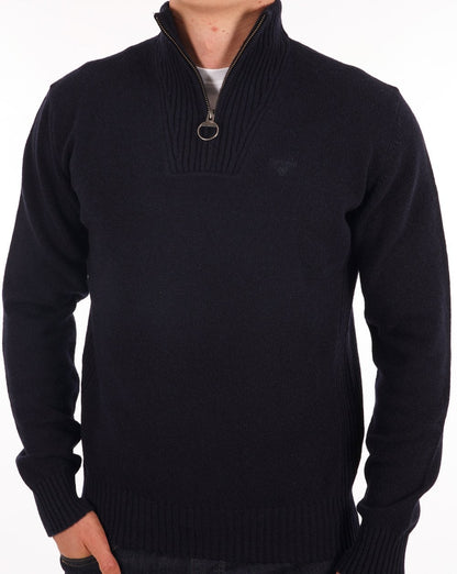 Barbour Lammwolle Half Zip Marine