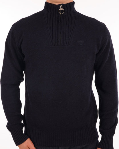 Barbour Lammwolle Half Zip Marine