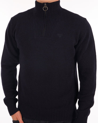 Barbour Lammwolle Half Zip Marine
