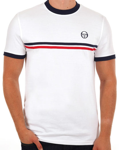Sergio Tacchini Supermac T-Shirt Weiß/Marineblau