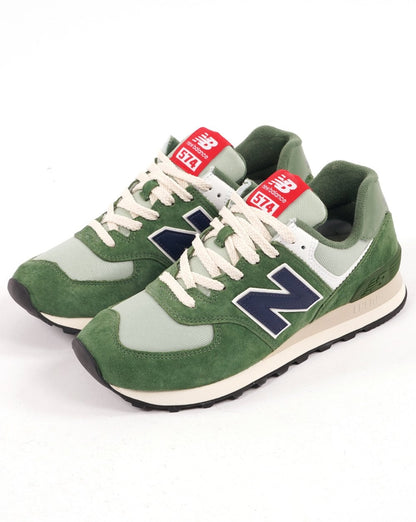 New Balance 574 Trainer Grün/Marineblau