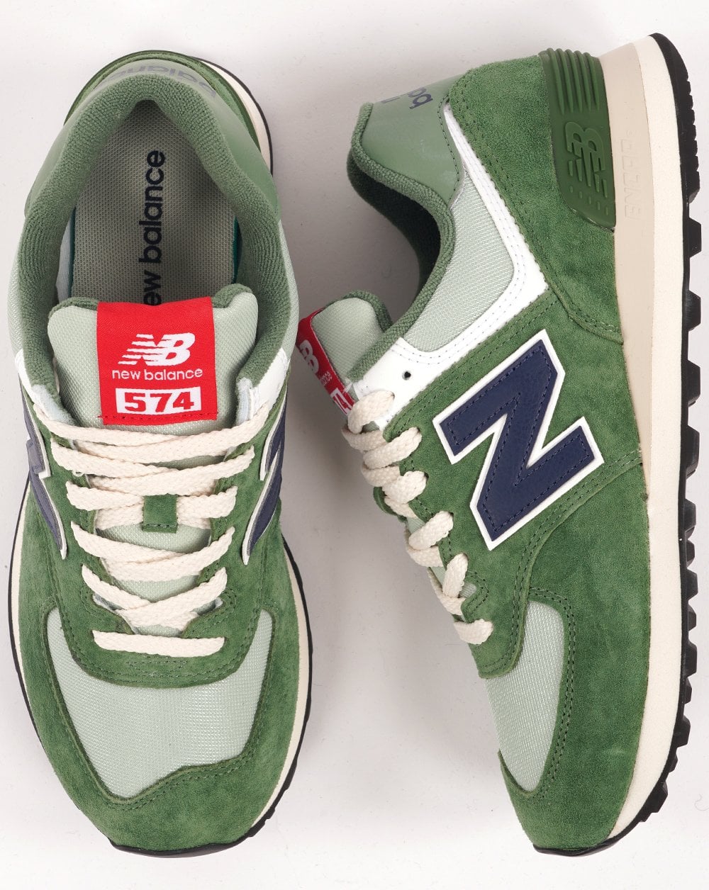 New Balance 574 Trainer Grün/Marineblau