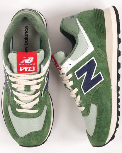 New Balance 574 Trainer Grün/Marineblau