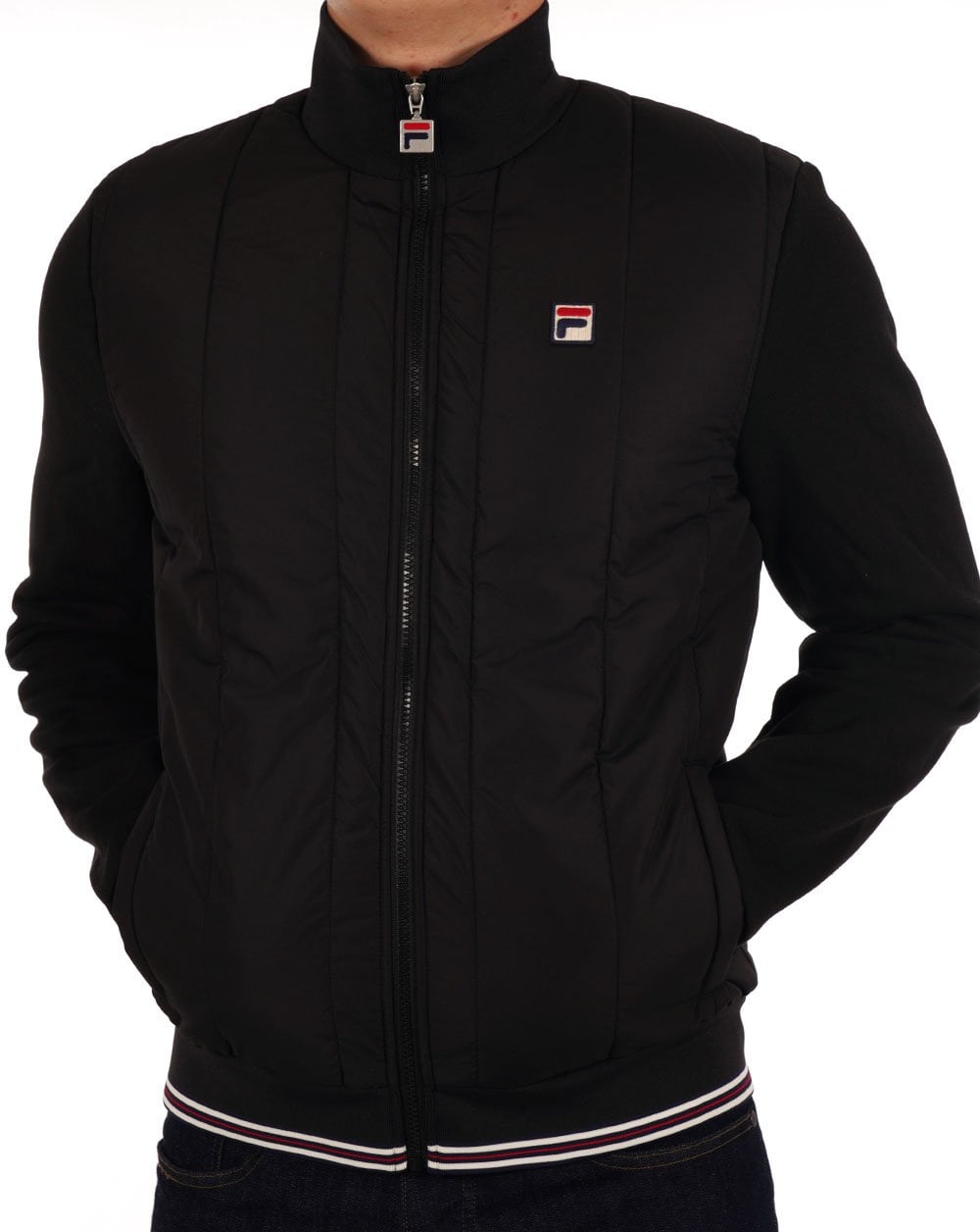 Fila Vintage Calum Pufferjacke Schwarz
