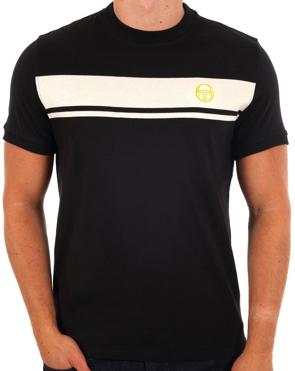 Sergio Tacchini Masters T-Shirt Schwarz/Gardenia