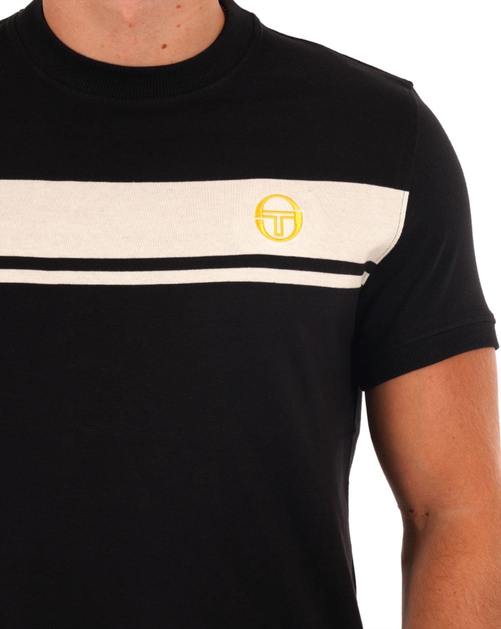 Sergio Tacchini Masters T-Shirt Schwarz/Gardenia