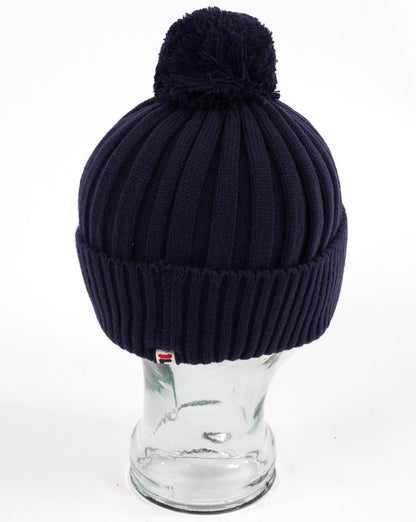 Fila Vintage Teo Pom Pom Beanie Marineblau