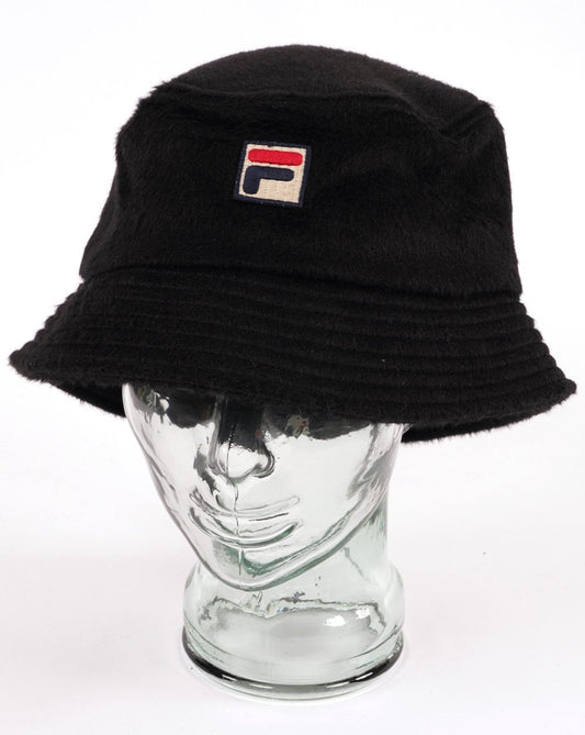 Fila Vintage Fila Vintage Elevens Mohair-Bucket-Hut Schwarz