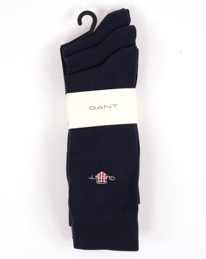 Gant – Shield-Socken im 3er-Pack, Marineblau