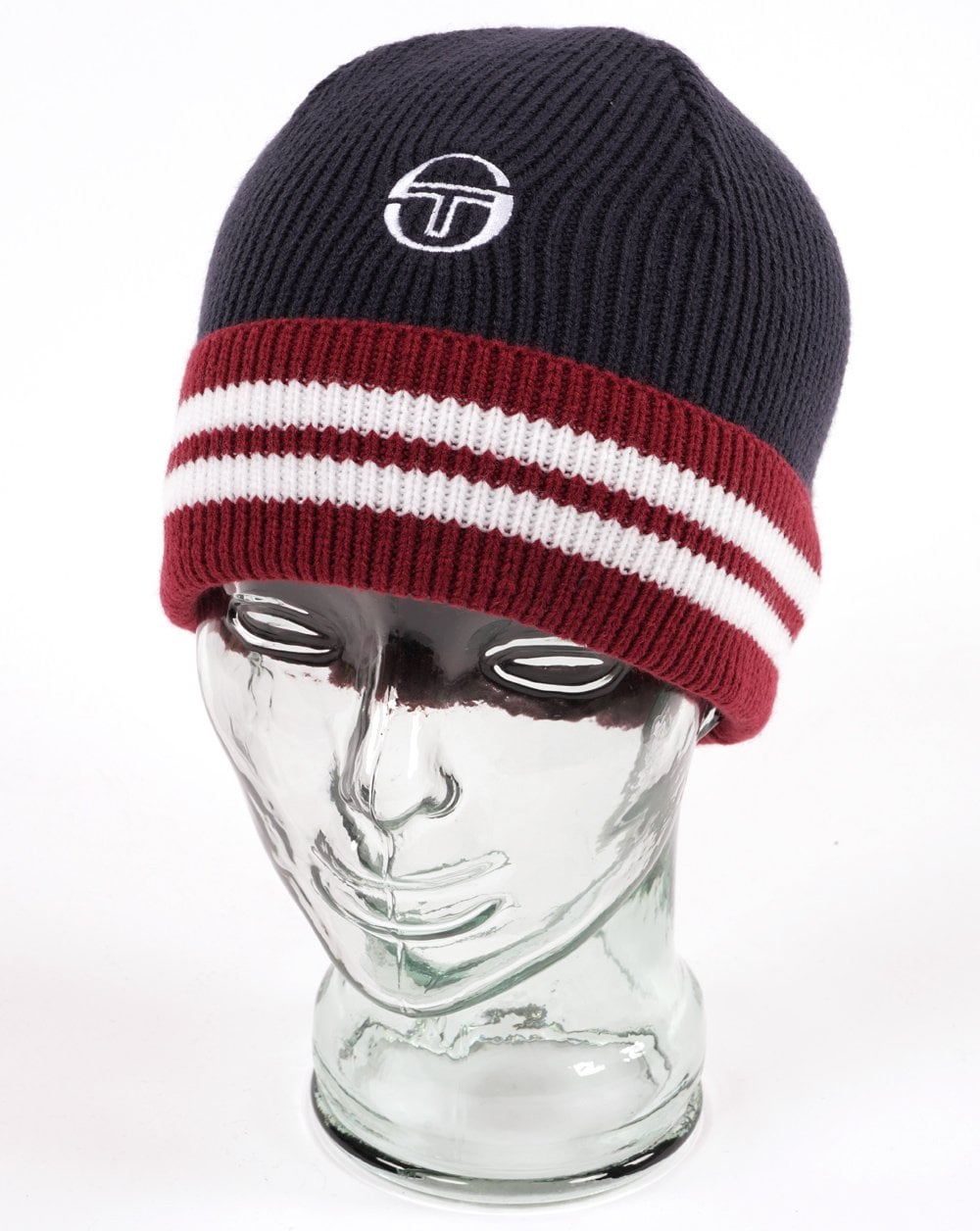 Sergio Tacchini Surge Beanie Marineblau/Weinrot