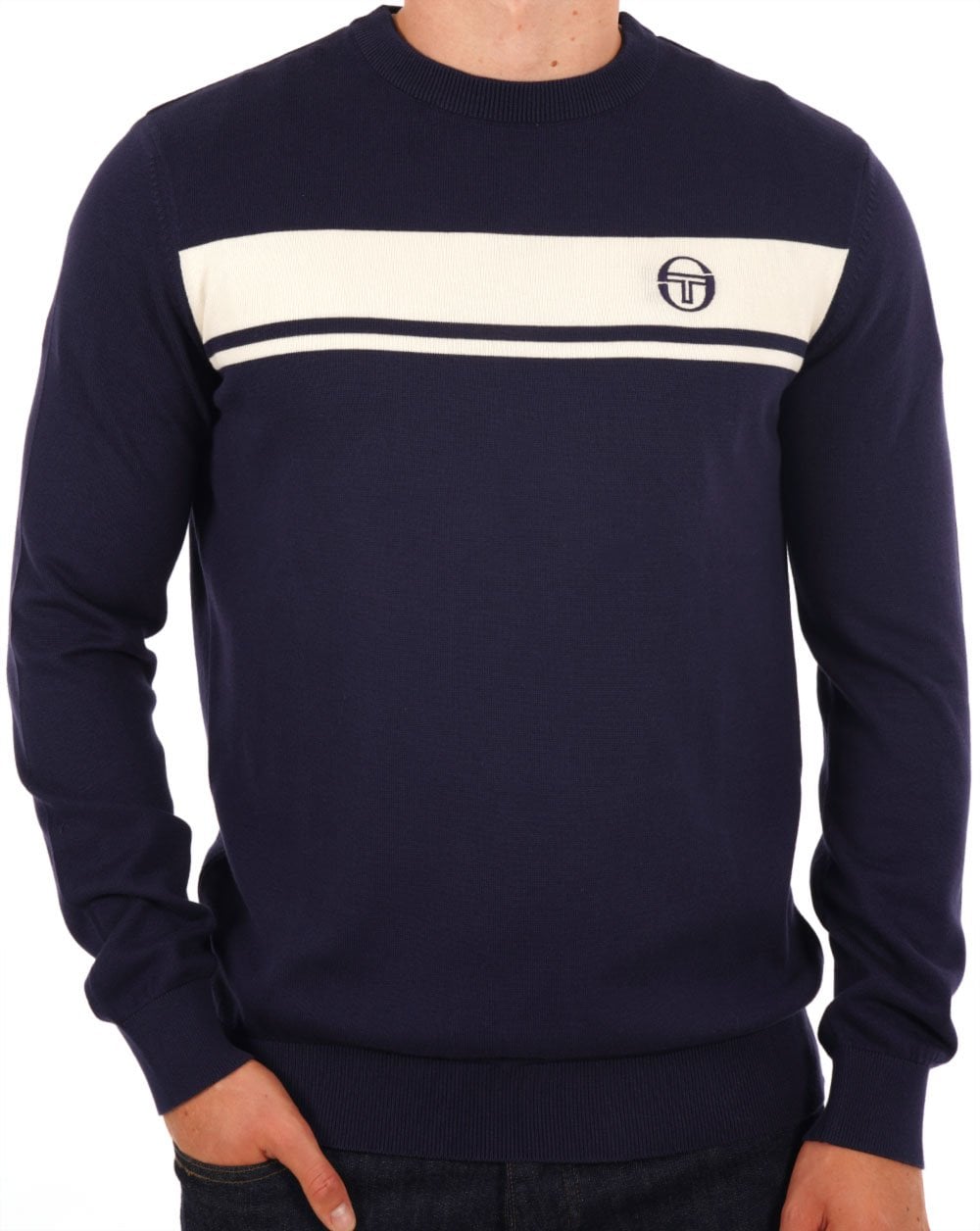 Sergio Tacchini Masters Crew Knit Marineblau