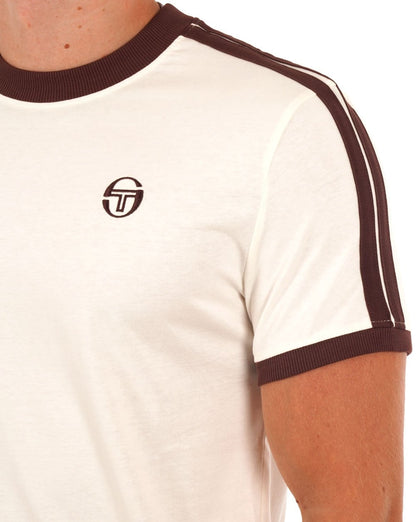 Sergio Tacchini Retro T-Shirt Creme / Braun
