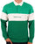 Benetton Rugby Style Polo Shirt Green/White