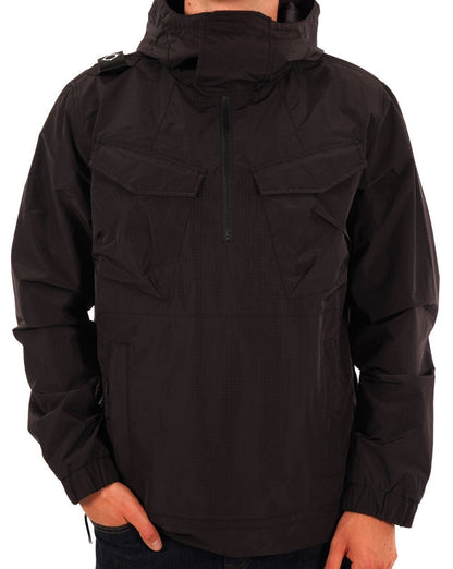 Ma.strum Nylon Grid Smock Schwarz