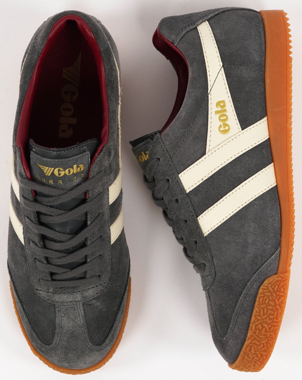 Gola Harrier Wildleder-Sneaker Grau Off-White
